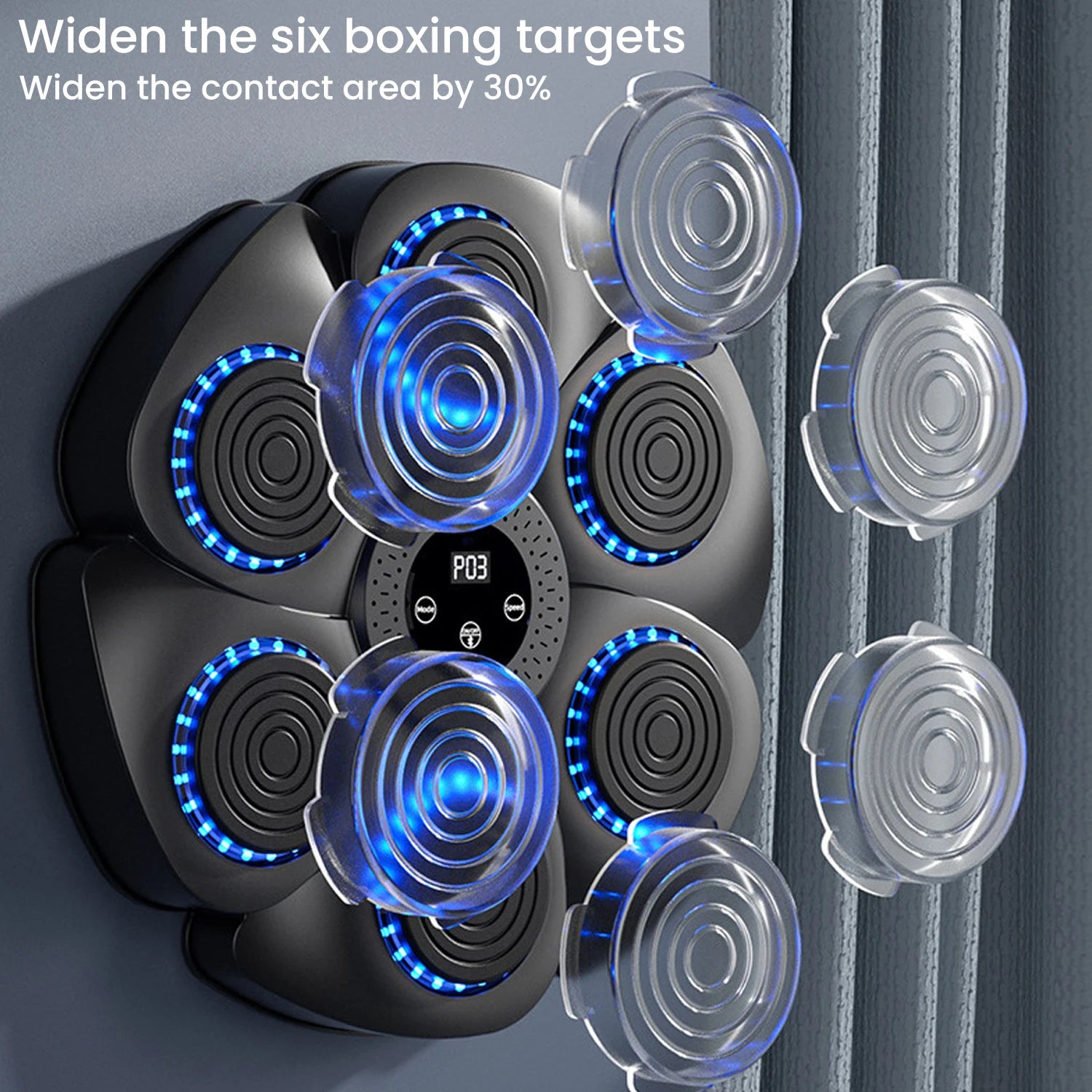 Smart Music Boxing Machine Bluetooth Wall Mounted Music Boxing Trainer Gym Home Electronic Boxing Target Punching Equipment