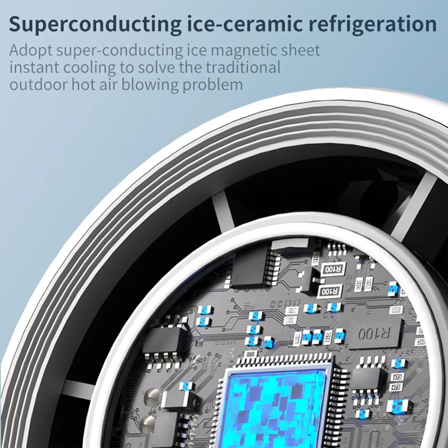 Portable Handheld Turbo Fan 100 Gear Wind USB Rechargeable Battery Operated Up to 3 IN 1 Personal with Air Tech Cooling