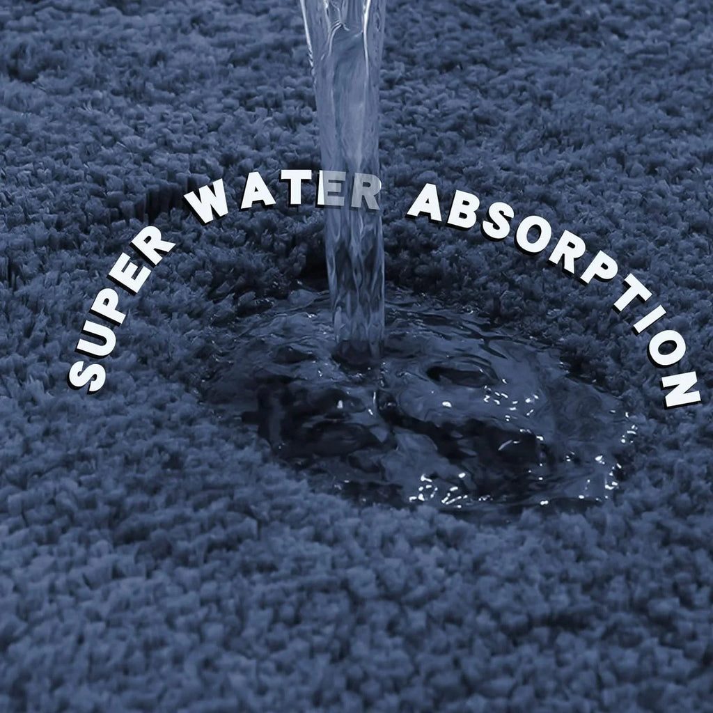 Water Absorbtion Anti Slip Bathroom Mat Thickened Bathroom Carpet Long Hair Carpet Machine Washable Durable Toilet Mat Bath Matt
