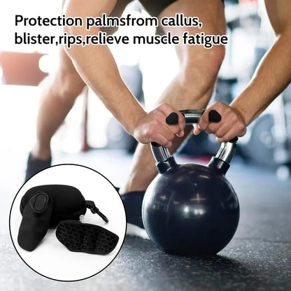 2 Pcs Fitness Gloves Grip Enhancer Silicone Four Hole Grip Cross Training Palm Handshake Manual Protection Gymnastics Exercise