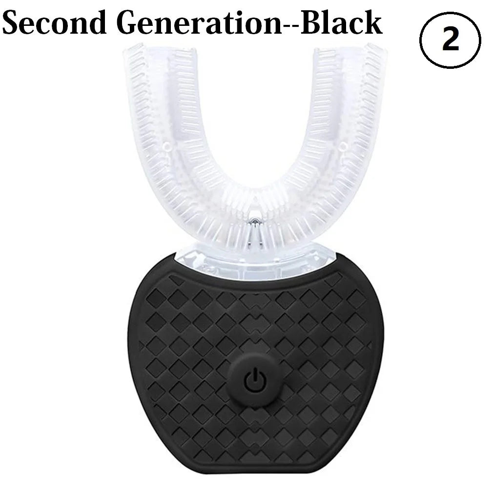 U Shape 360 Degree Automatic Lazy Sonic Electric Toothbrush Cold Blue Light Tooth Whitening Tool Ultrasonic Tooth Cleaner Brush