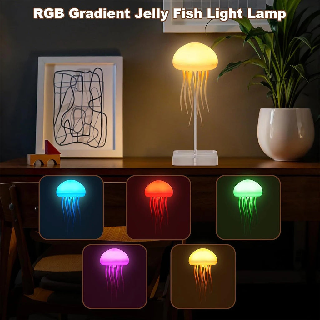 Jellyfish Night Light Lighting Decoration Home Smart Lights Cartoon 3d Art Decor Led Creative Ambient Lamp Usb Decorative Voice