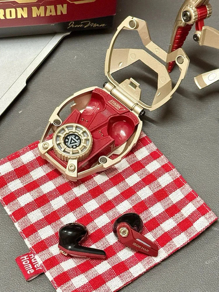 MARVEL Collaboration Bluetooth Headphones ANC Active Noice Cancellation Bluettoth Wireless Earphones Sports Gaming Gift Iron Man