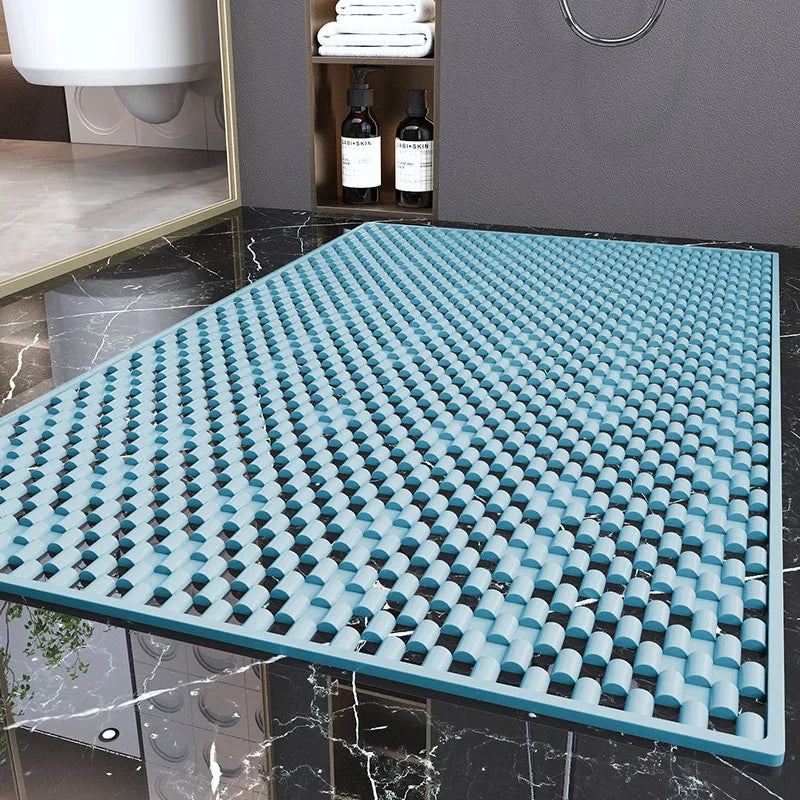 1PC Non-Slip Bath Mat Anti Fall Bathroom Floor Mat Household Bathroom Toilet Area Mat Shower Foot Mats Easy Clean Waterproof Mat