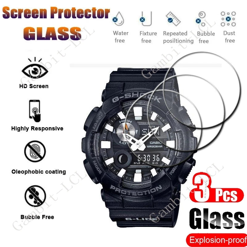 3PCS 9H Tempered Glass Screen Protector For Casio G Shock GA-2100 GA-2000 GA-2110 GM-2100 GMA-S2100 GA-2200 GA-B2100 GMA-S2100