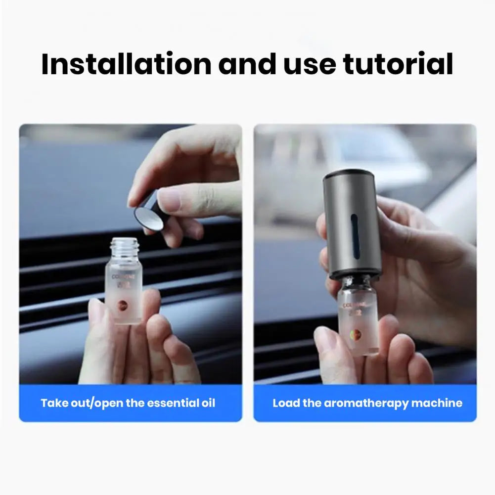 Smart Car Air Freshener Fragrance Dispenser 3 Modes Adjustable Air Vent Car Aromatherapy Diffuser Ultrasonic Atomizer