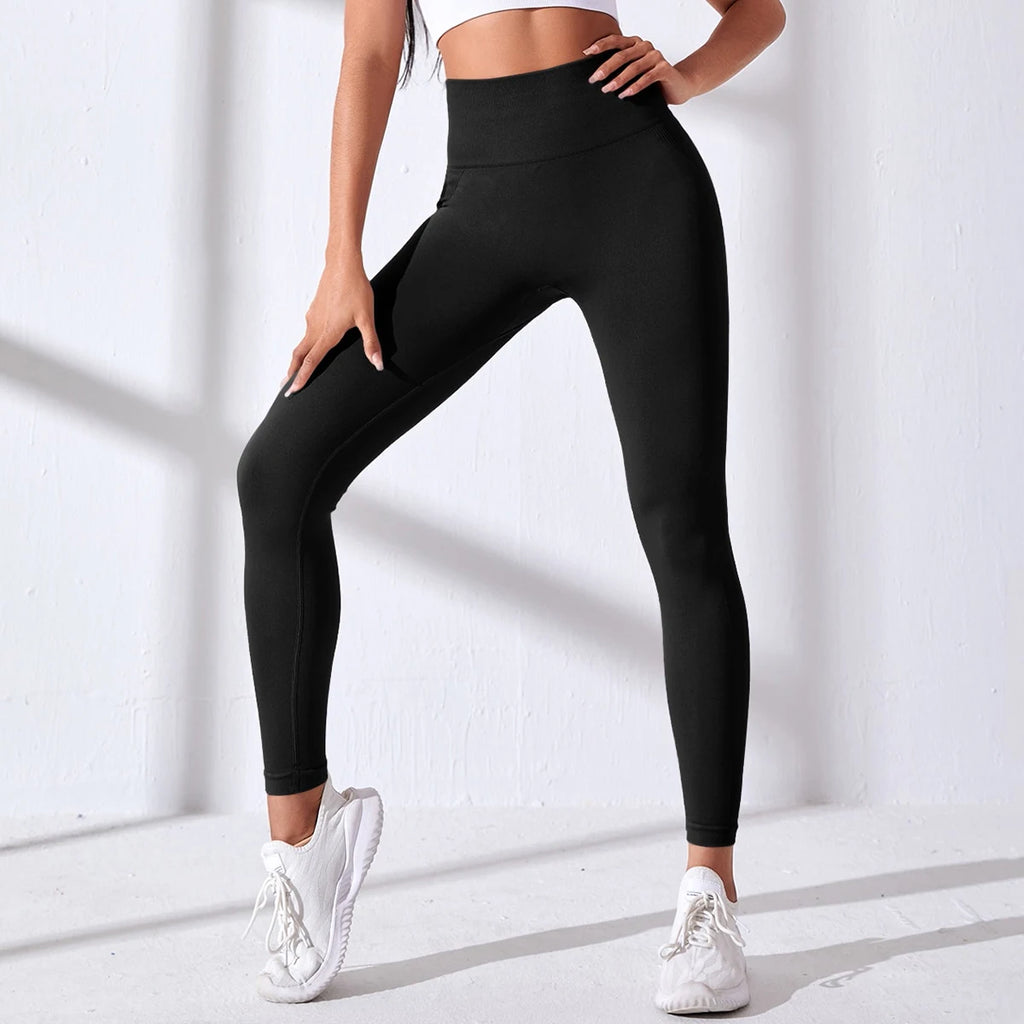 Gradient Leggings Fitness Women High Waist Workout  Jogging Leggins Push Up Pants Gym Tights Stretch Energy Sportswear