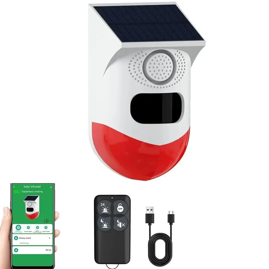 Smart Tuya Home Security WIFI APP Control PIR Sensor Alarm Detector Waterproof 120db Loud Sound Security Siren Strobe Light