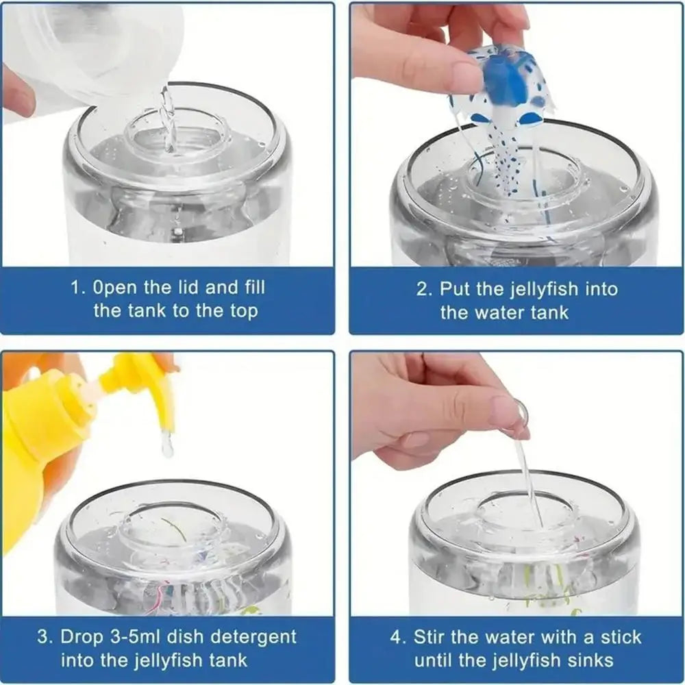 Jellyfish Night Light LED Night Light USB 7 Color USB Changing Jellyfish Lamp Small Mood Light Aquarium Electric Light Lamp