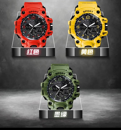 Teenage Men's Junior High School Student Fashion Trend Black Technology Sports Glow Men's Electronic Watch
