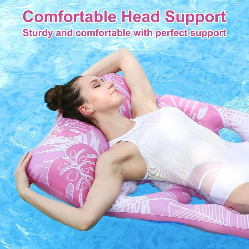 NEW Pool Float Lounger Water Hammock Recliner Inflatable Floating Swimming Mattress Sea Swimming Ring Pool Party Toy Lounge Bed