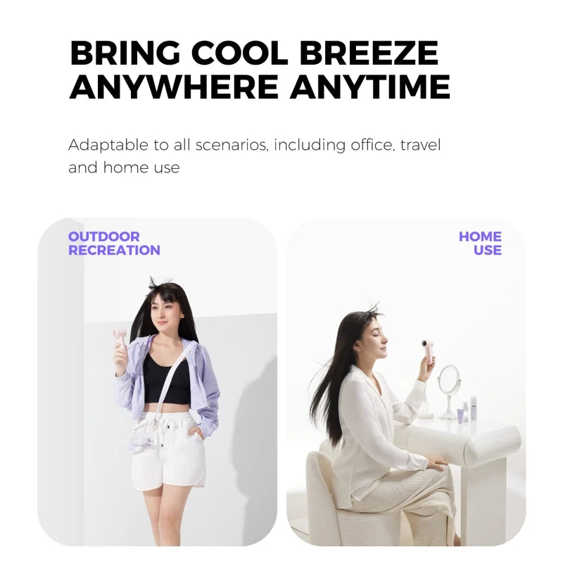 Portable Handheld  Turbo Fan 5 Gear Wind Battery Operated Up to 10 Working Hours Cooling Fan for Outdoor Activities Travel Beach