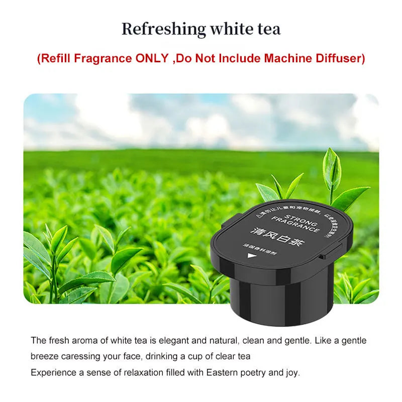 Smart Car Air Freshener Fragrance Mist Diffuser Ambient Light Interior Odor Remove 5 Scent Car Aromatherapy Refill Kit Good Smel