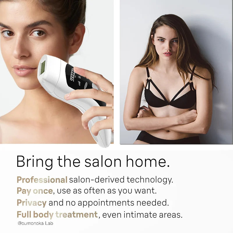 IPL Hair Removal Device 999999 Flashes  Permanent Epilator Body Treament Home Use for Women Men Facial Shaver Cutting Machine