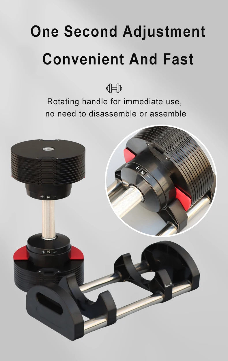 New 36KG Adjustable Dumbbells Home Electroplating 1KG Incremental Dumbbell Pure Steel Plate biceps Exercise Adjustable Dumbbell