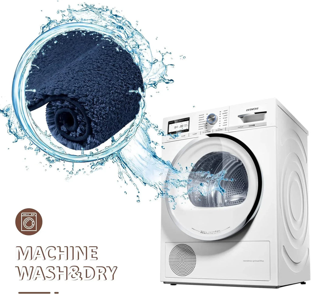 Water Absorbtion Anti Slip Bathroom Mat Thickened Bathroom Carpet Long Hair Carpet Machine Washable Durable Toilet Mat Bath Matt