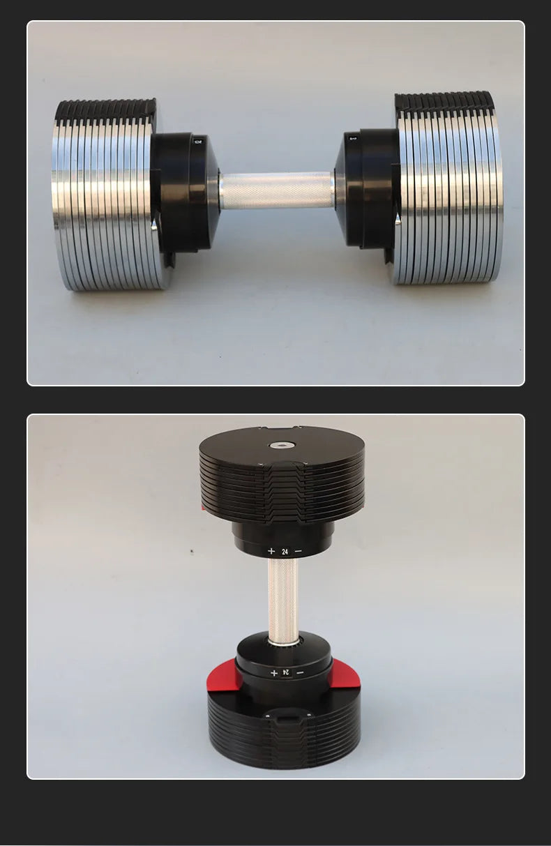 New 36KG Adjustable Dumbbells Home Electroplating 1KG Incremental Dumbbell Pure Steel Plate biceps Exercise Adjustable Dumbbell