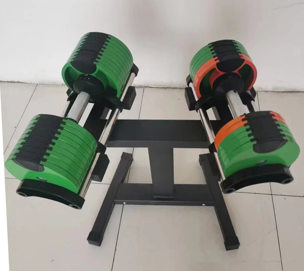 2024 New Arrivals Premium Quality 32kg 36kg 80lb 90lb 100lb 2kg Increments Adjustable Dumbbell with Bracket