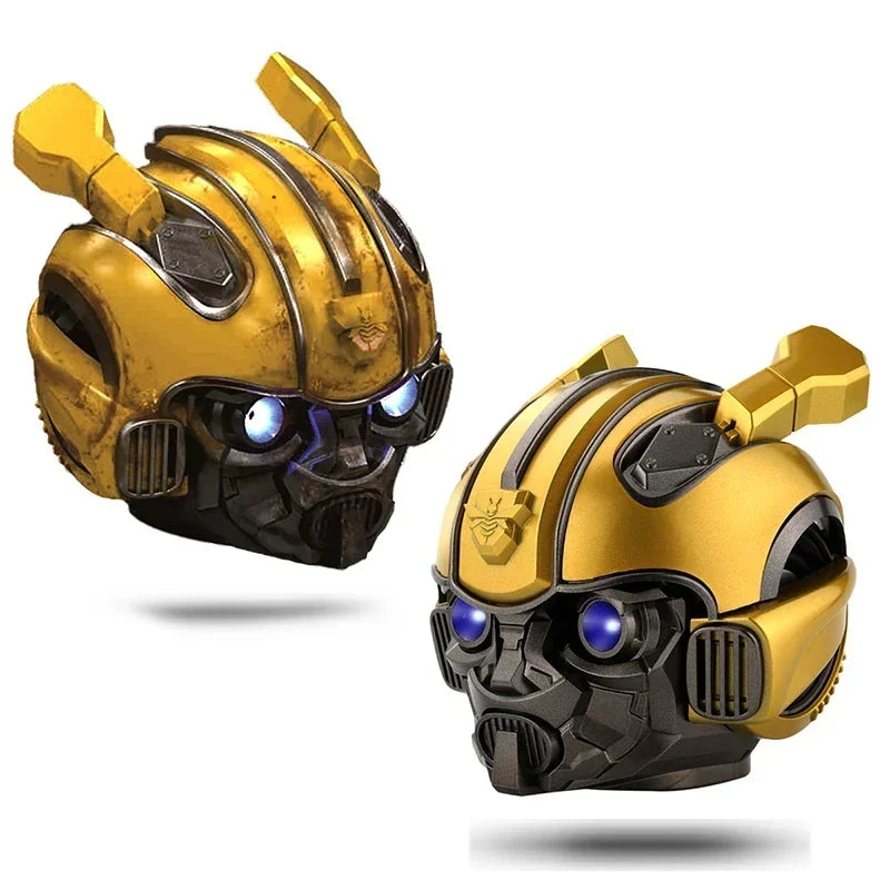 Transformers Speakers Bumblebee Head Bluetooth Speakerdual Speakersled Light Heavy Basssuitable Radio Bumblebee Ornament