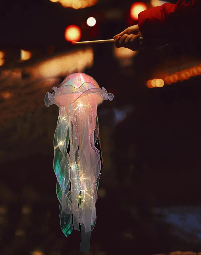 Jellyfish Lamp, Portable Flower Lamp, Girl Room Atmosphere Decoration Lamp, Bedroom Night Lamp, Home Decoration