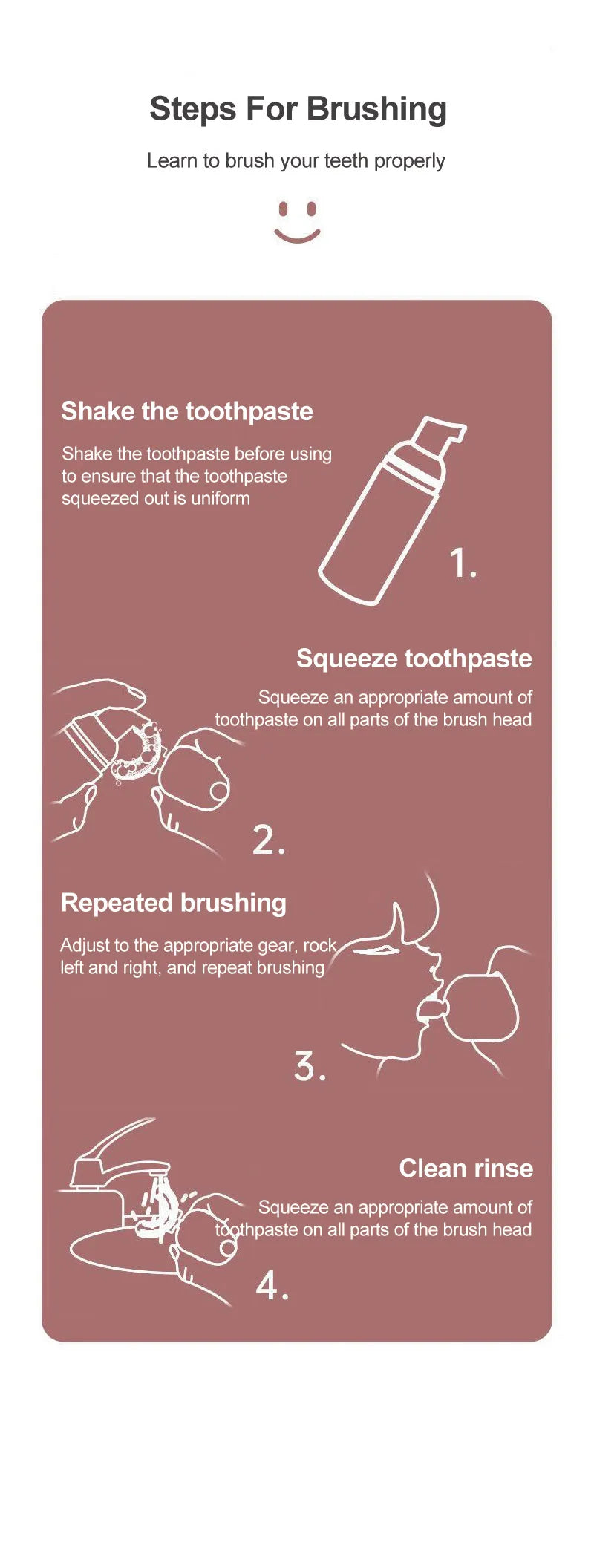 Children U-shaped Electric Toothbrush 360 Degrees Smart Cartoon Kids silicone Toothbrush Automatic Rechargeable Sonic Toothbrush