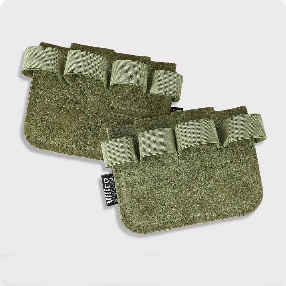 1Pair Leather Weight Lifting Training Gloves Palm Protection Breathable Gym Gloves Grips Anti-Skid Thicken