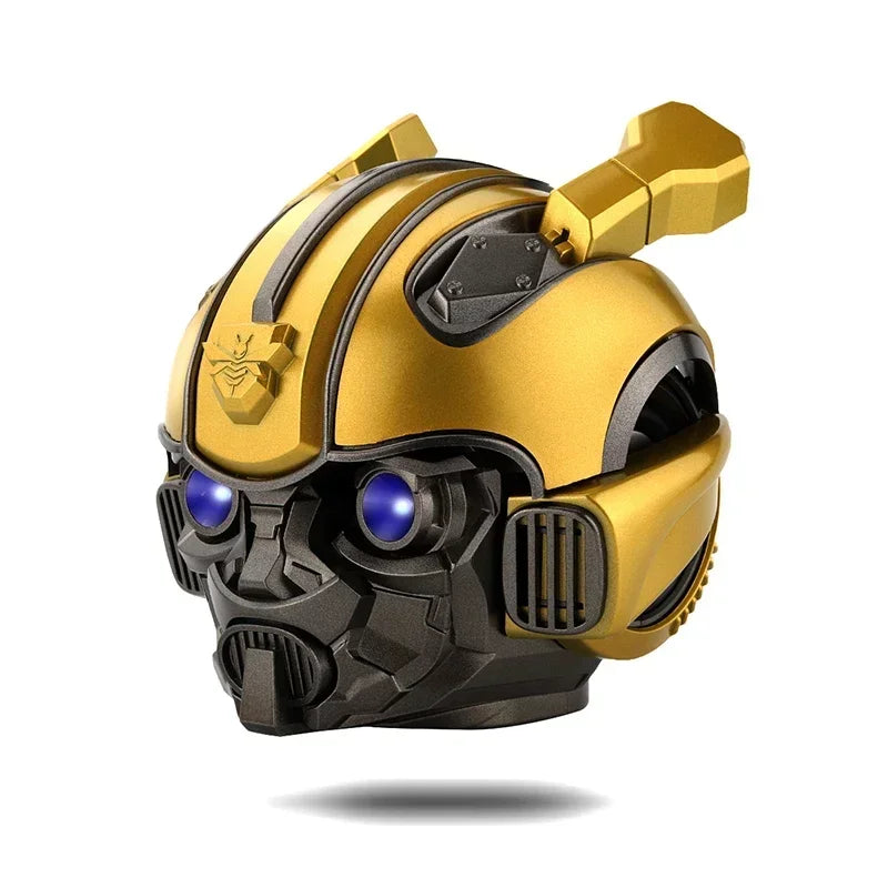 Transformers Speakers Bumblebee Head Bluetooth Speakerdual Speakersled Light Heavy Basssuitable Radio Bumblebee Ornament