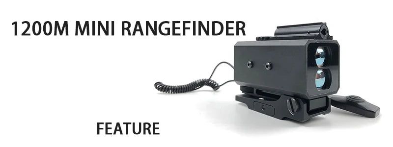 1200m Mini Laser Infrared Riflescope Rangefinder for Hunting Shooting Distance Angle Speed Measurer Tactical Rifle Scope Mounted