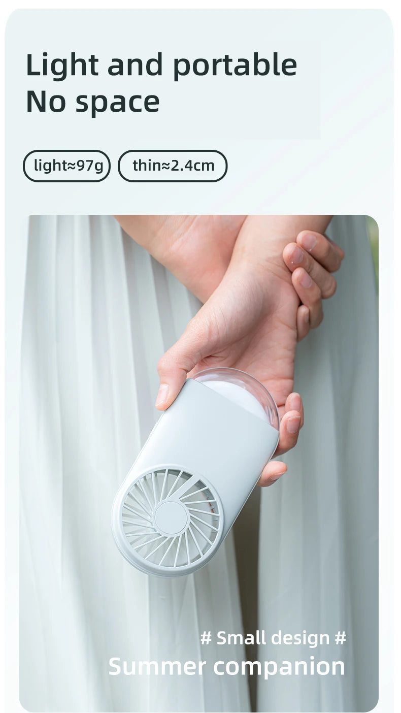 Handheld Turbo Fan Mini Portable Hand, 1200mAh USB Rechargeable Personal, Battery Operated Pocket Fan with 4 Speeds for