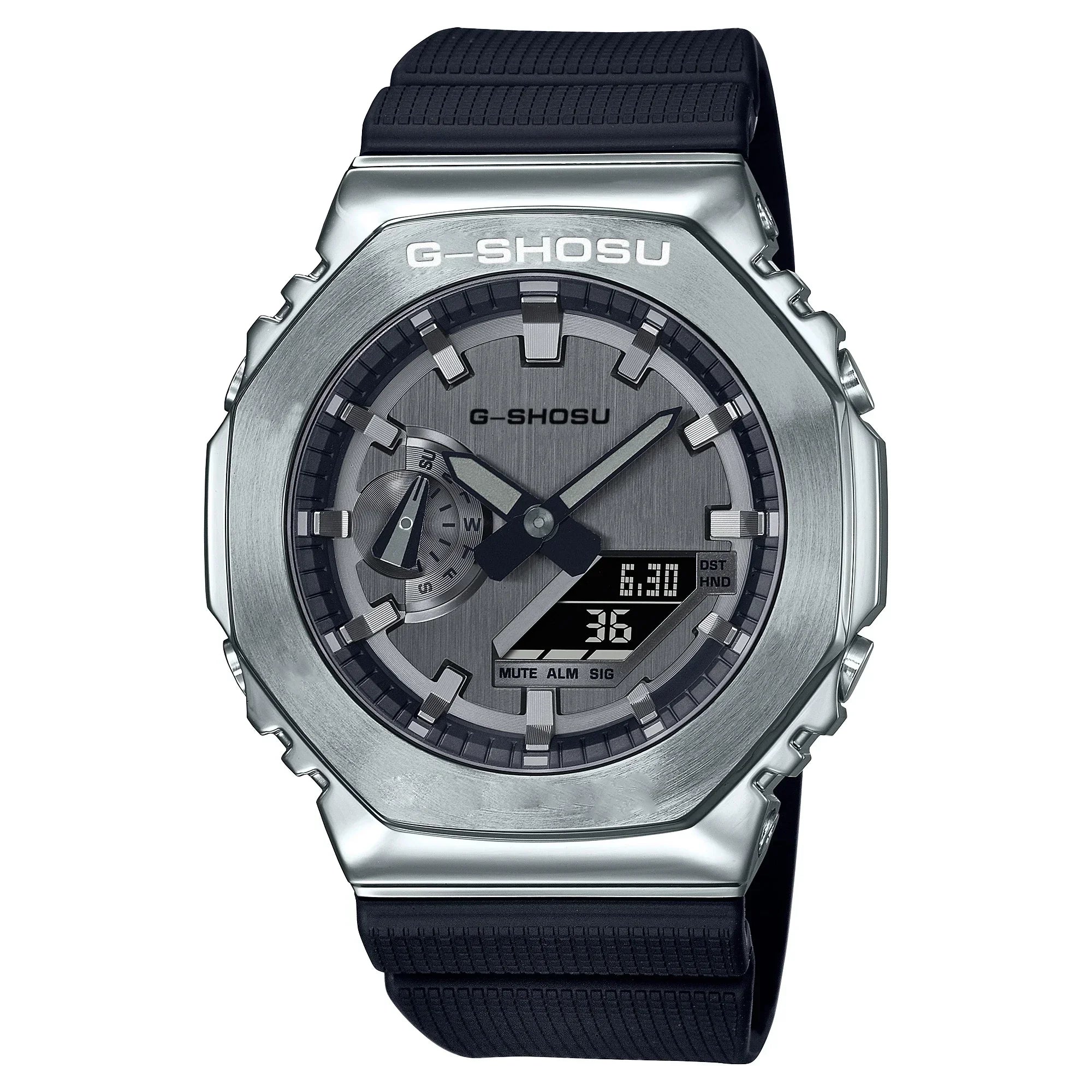 Unisex Sports Electronic Watch Alloy Dial World Time Full Function LED Dual Display Auto Light Shockproof