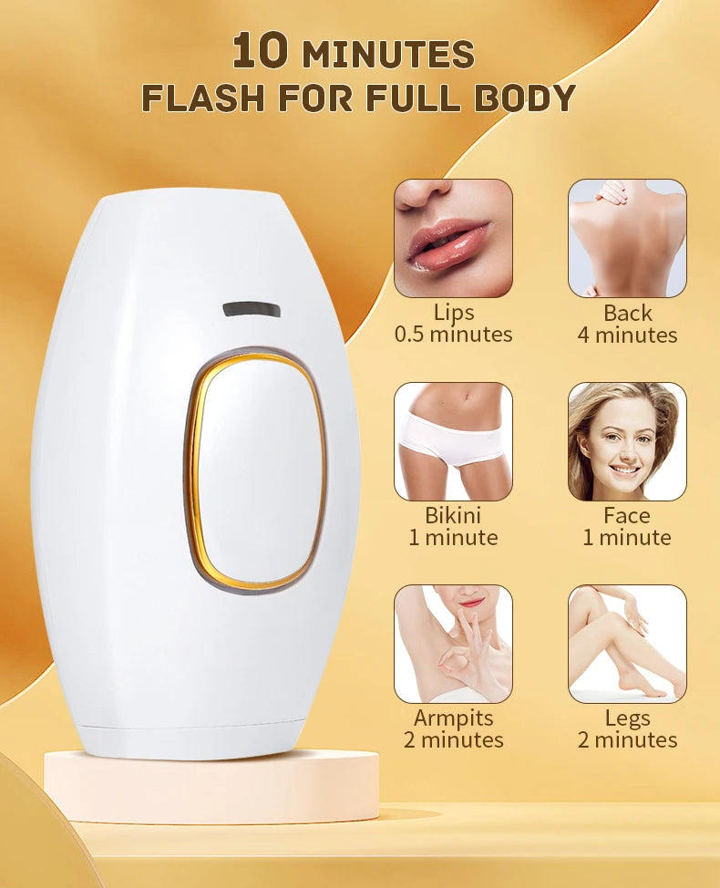 Swoson Professional Permanent Laser Depilator Body Bikini IPL Hair Removal Handset Home Use For Women and Men