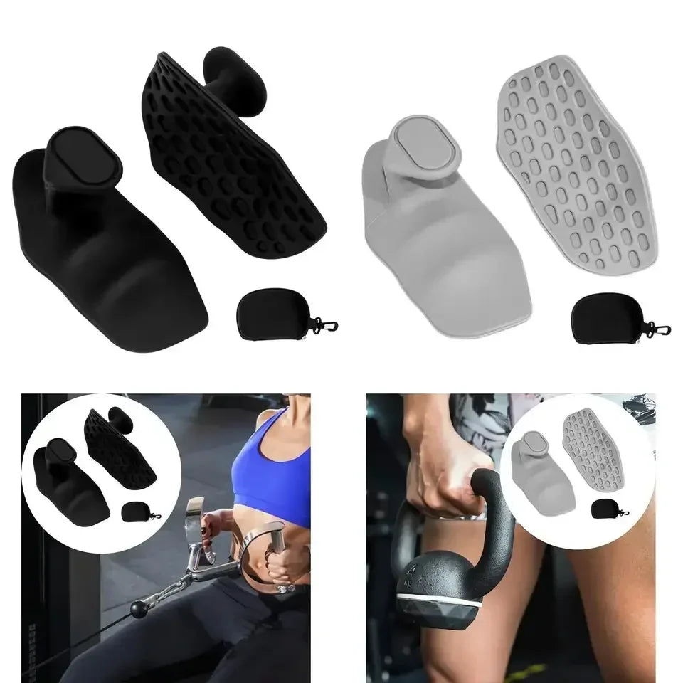 2 Pcs Fitness Gloves Grip Enhancer Silicone Four Hole Grip Cross Training Palm Handshake Manual Protection Gymnastics Exercise