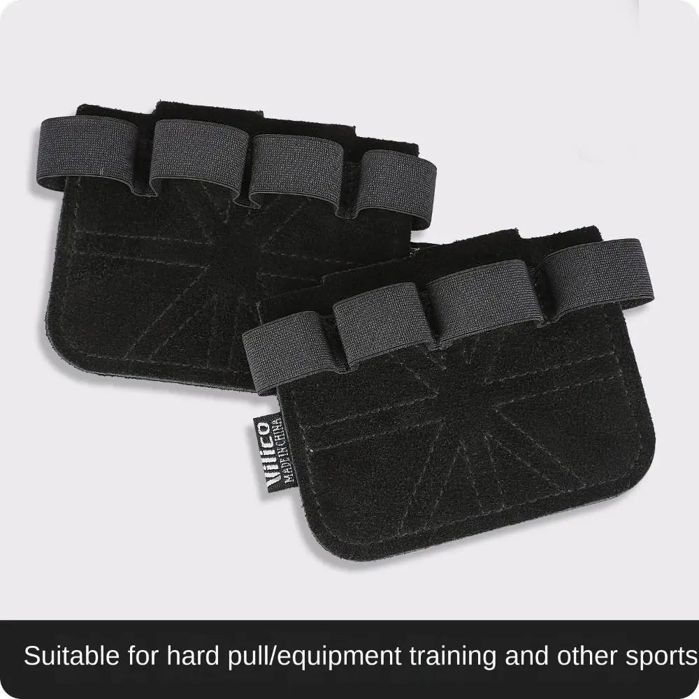 1Pair Leather Weight Lifting Training Gloves Palm Protection Breathable Gym Gloves Grips Anti-Skid Thicken