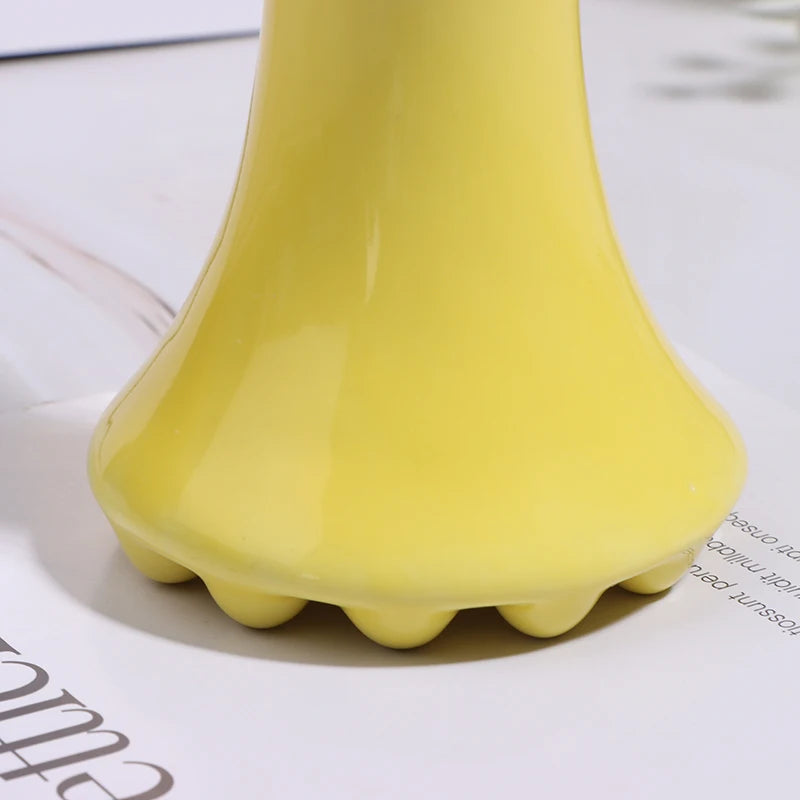 Yellow Ceramic Gua Sha For Face Body Massage Tool Body Guasha Board For Relief Massage Face Lift Gua Sha Massager