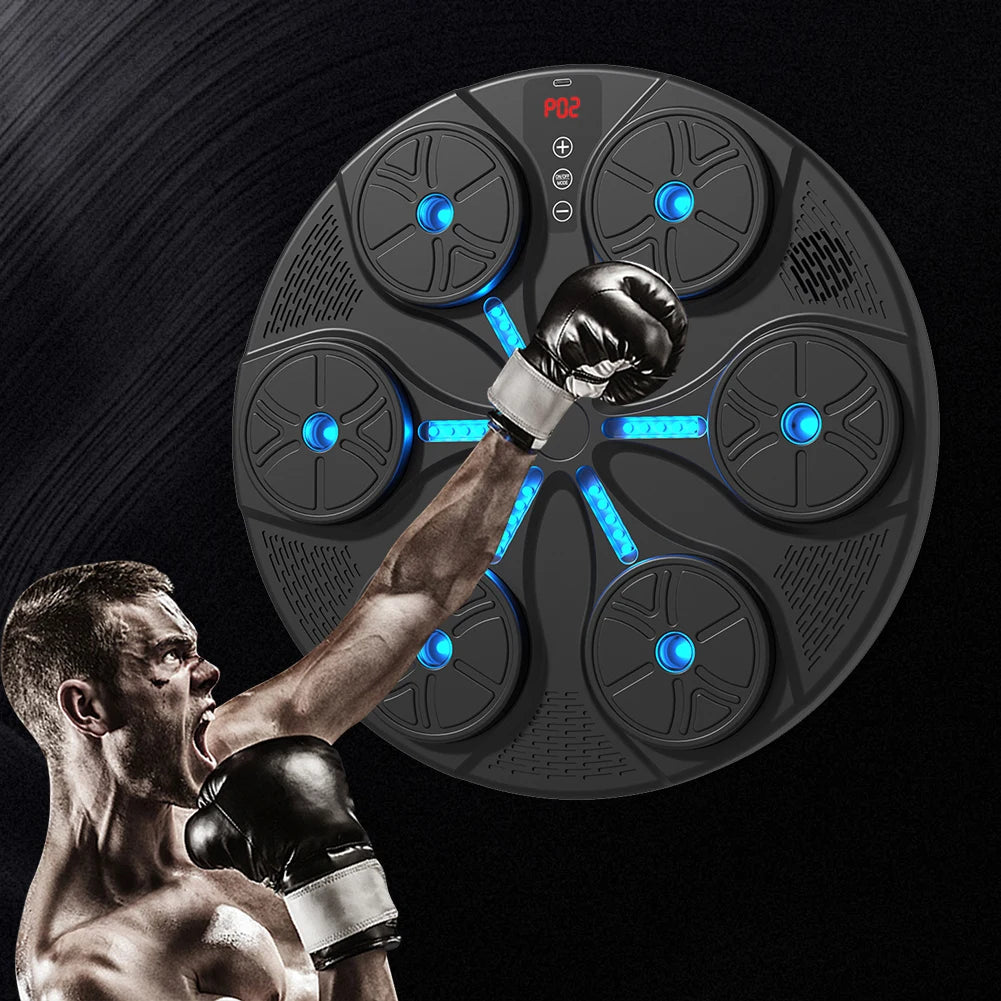 Music Boxing Machine Boxing Reaction Wall Target Type C USB Charging Workout Boxing Target Machine Wall Mounted for Home Workout