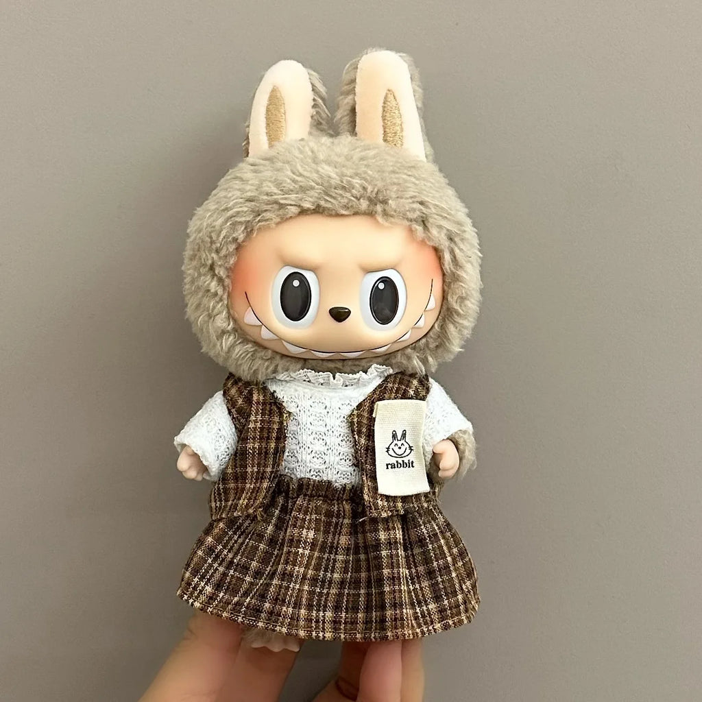 Doll Clothes For 15-17CM I II III Labubu Outfits Mini Plush Cotton Idol Doll Universal Clothing Sitting Party Accessories Gifts