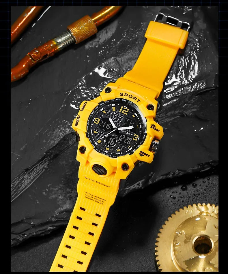 Teenage Men's Junior High School Student Fashion Trend Black Technology Sports Glow Men's Electronic Watch