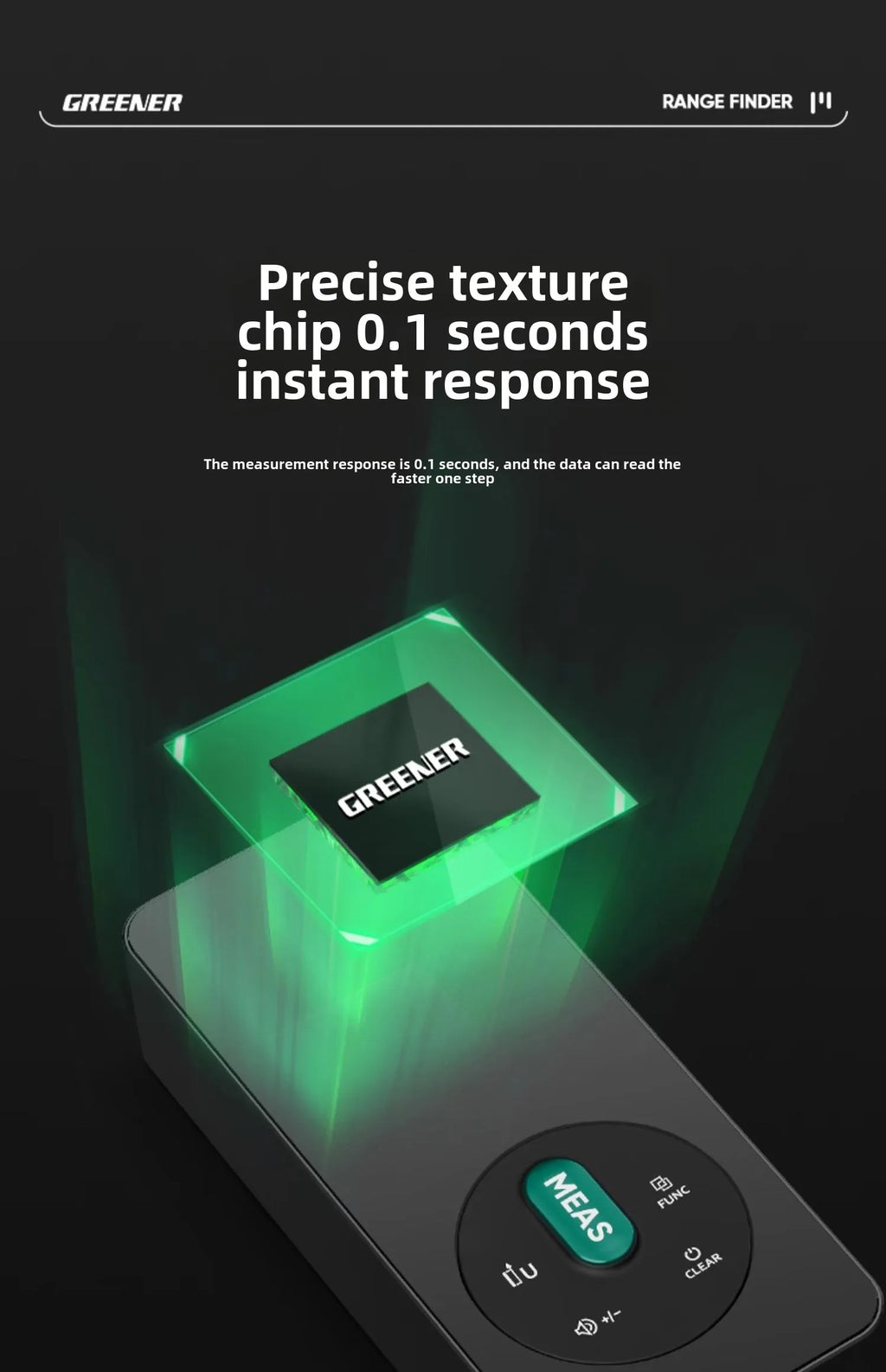 Handheld Laser Rangefinder with Green Red Infrared, Electronic Measuring Tool, High Precision Measuring Instrument