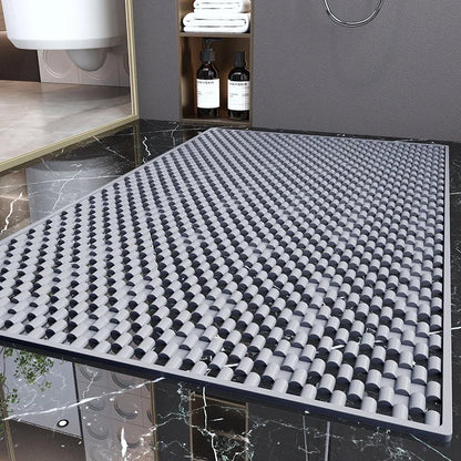 1PC Non-Slip Bath Mat Anti Fall Bathroom Floor Mat Household Bathroom Toilet Area Mat Shower Foot Mats Easy Clean Waterproof Mat