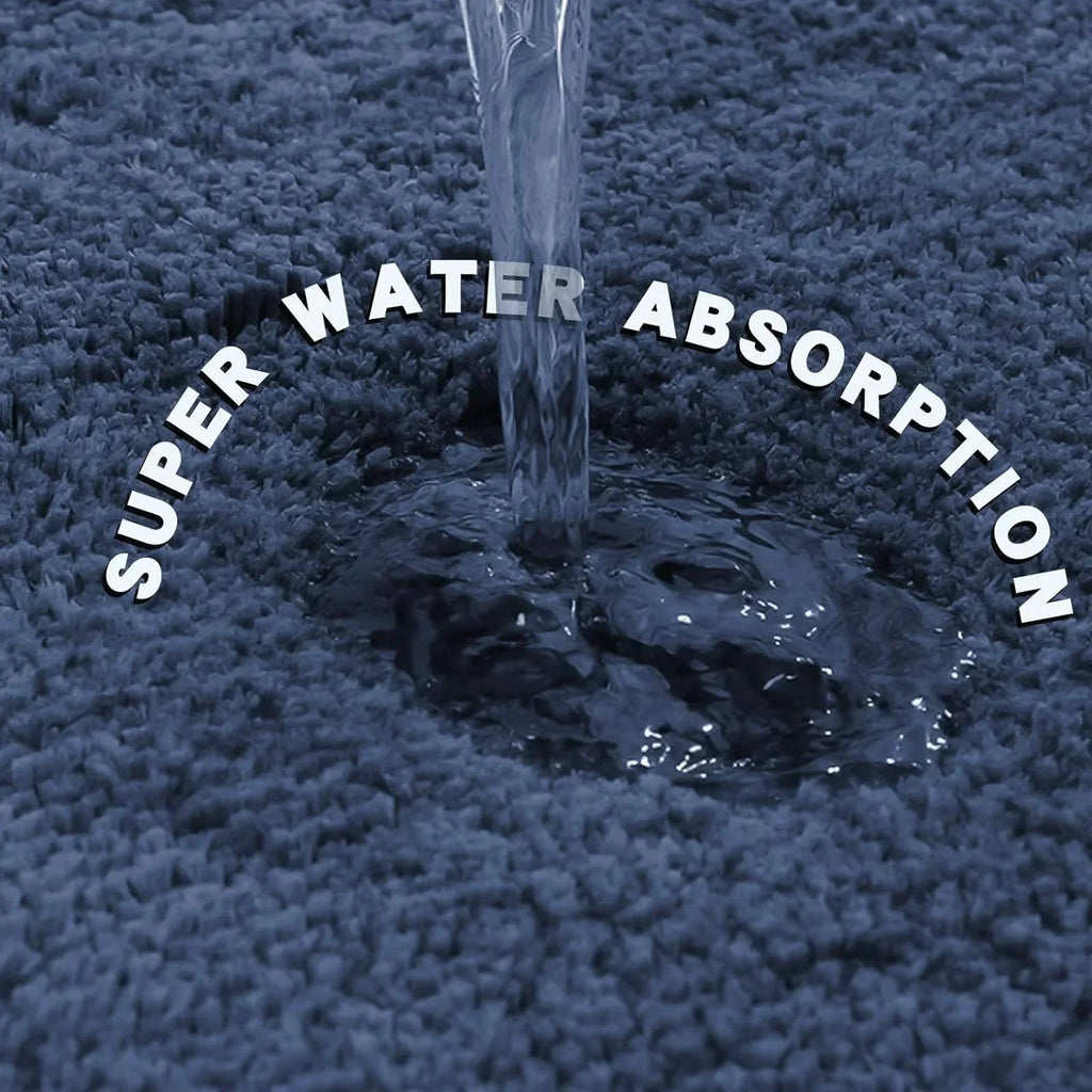 Water Absorbtion Anti Slip Bathroom Mat Thickened Bathroom Carpet Long Hair Carpet Machine Washable Durable Toilet Mat Bath Matt