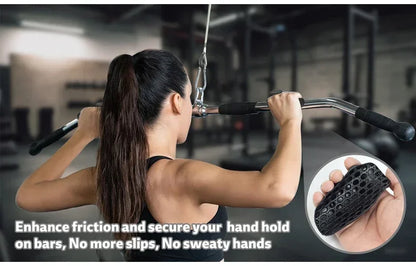 2 Pcs Fitness Gloves Grip Enhancer Silicone Four Hole Grip Cross Training Palm Handshake Manual Protection Gymnastics Exercise