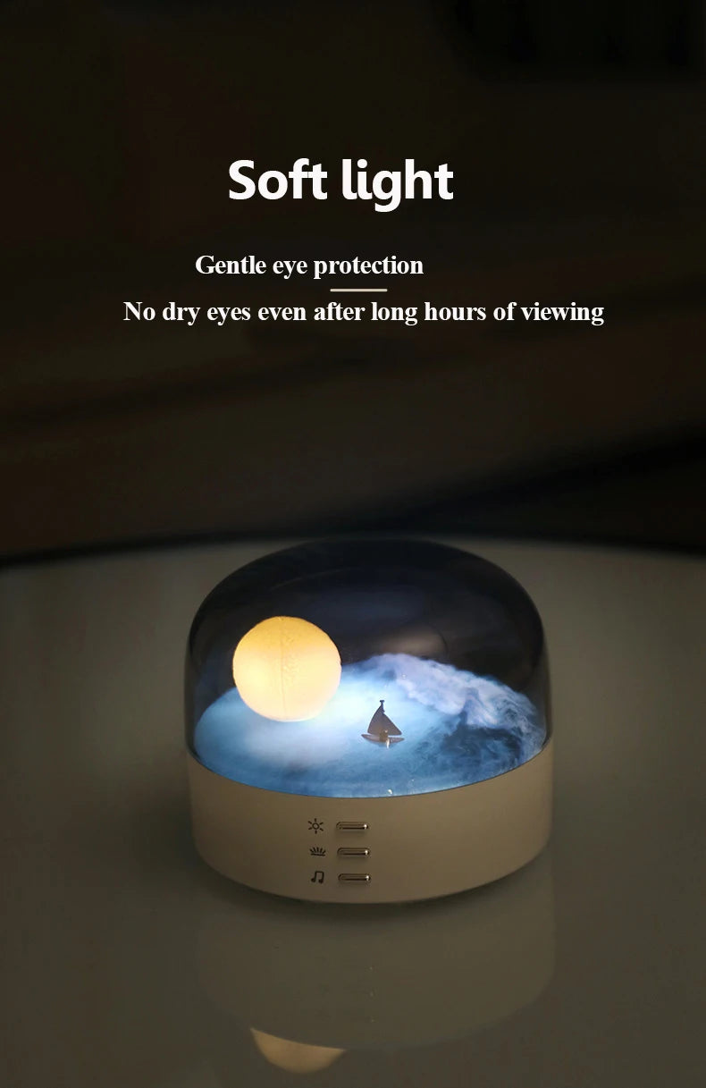Mini Portable Bluetooth Speaker Ambient Light High Quality Sound Bluetooth Music Box with Dimming Soft Light Wireless Music Play