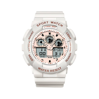 SANDA Multifunctional Sports Watch Waterproof Luminous Dual Movement Quartz Electronic Watch Fashion Couple Watch for Men Women