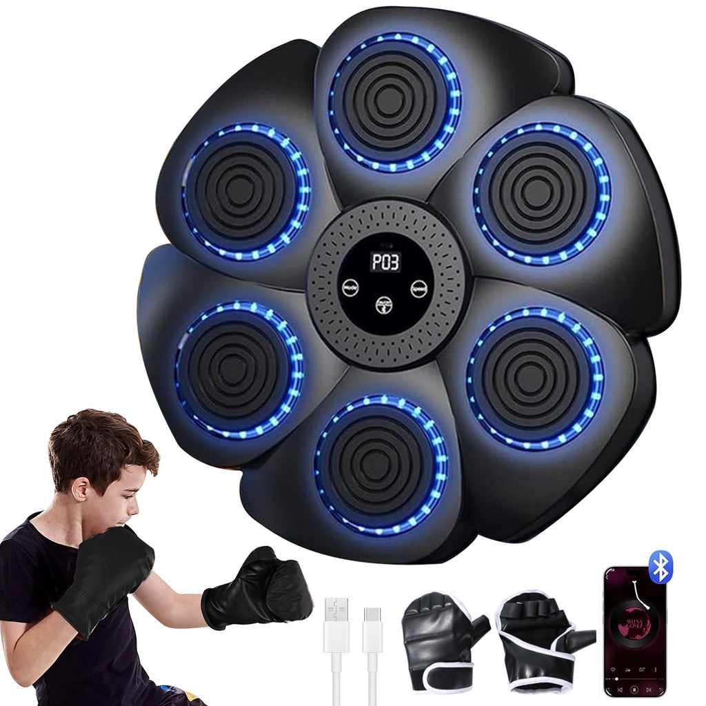 Smart Music Boxing Machine Bluetooth Wall Mounted Music Boxing Trainer Gym Home Electronic Boxing Target Punching Equipment