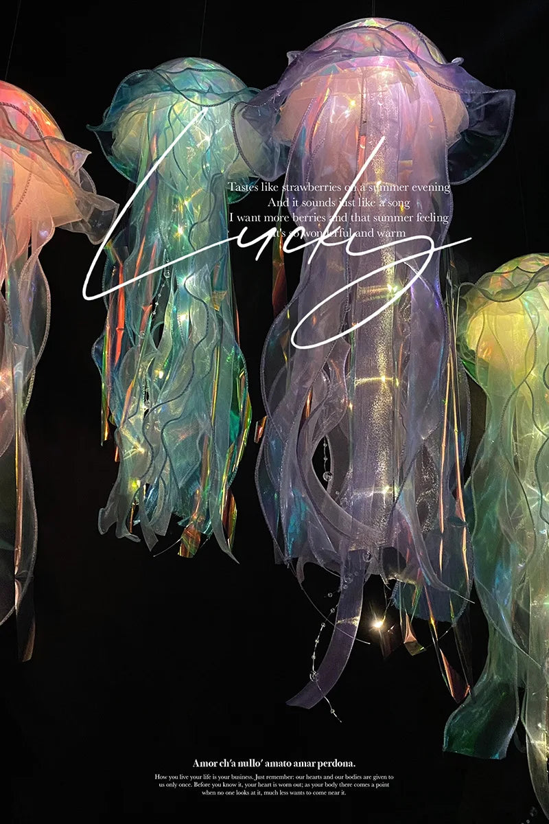 Jellyfish Lamp, Portable Flower Lamp, Girl Room Atmosphere Decoration Lamp, Bedroom Night Lamp, Home Decoration