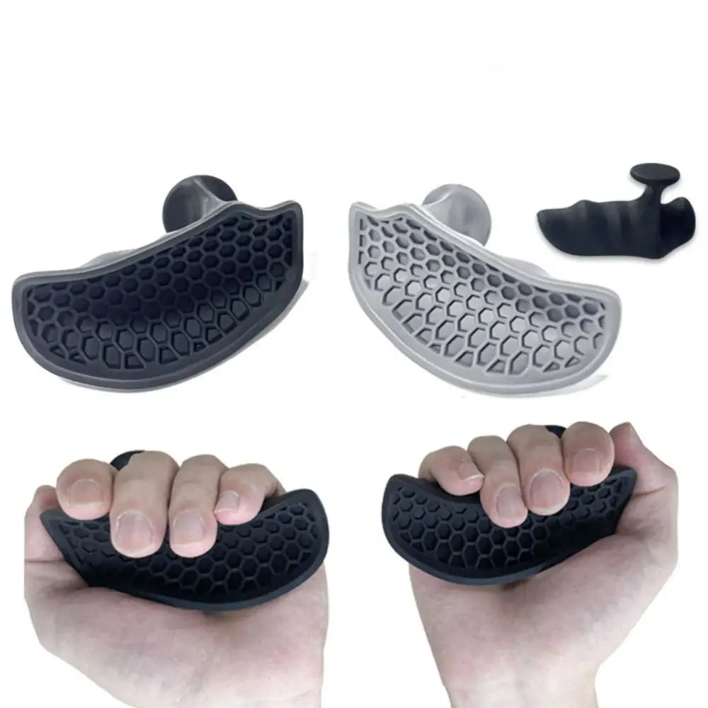 1 Pair Ergonomic Weight Lifting Grips Anti-slip Elastic Workout Gym Gloves Thicken Silicone Silicone Palm Grips Weightlifting