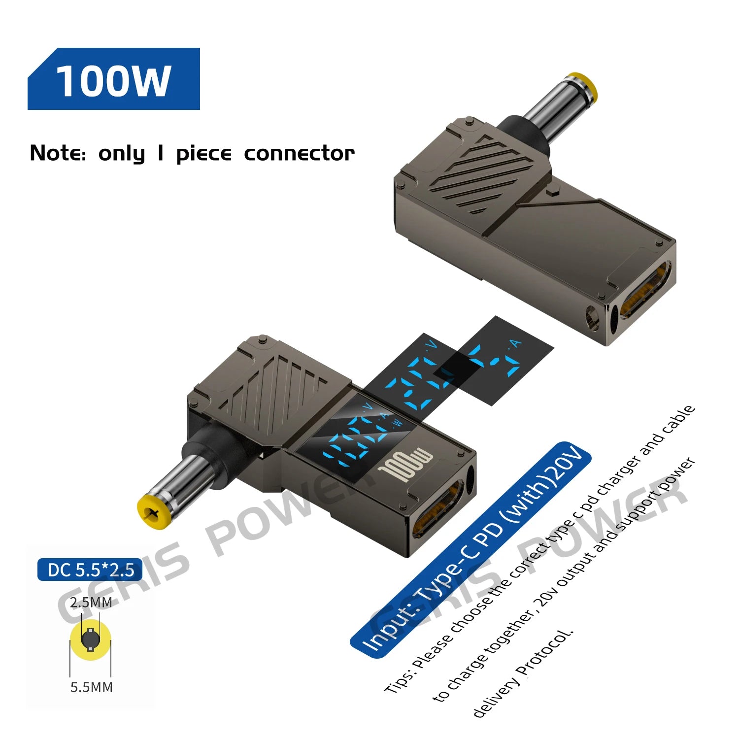 65W 90W 100W USB Type C PD to Laptop Computer Notebook Power Adapter Converter for Asus Dc Power Connector Jack for Lenovo HP