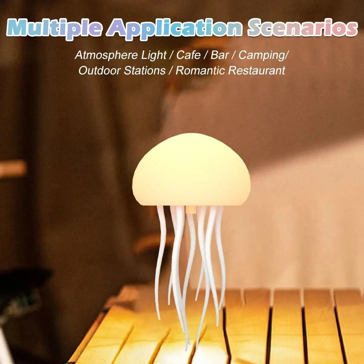 Jellyfish Night Light Floating Lamp Atmosphere Creative Bedside Usb Decorative Lights Cute Room Decor Holiday Decoration Hanging