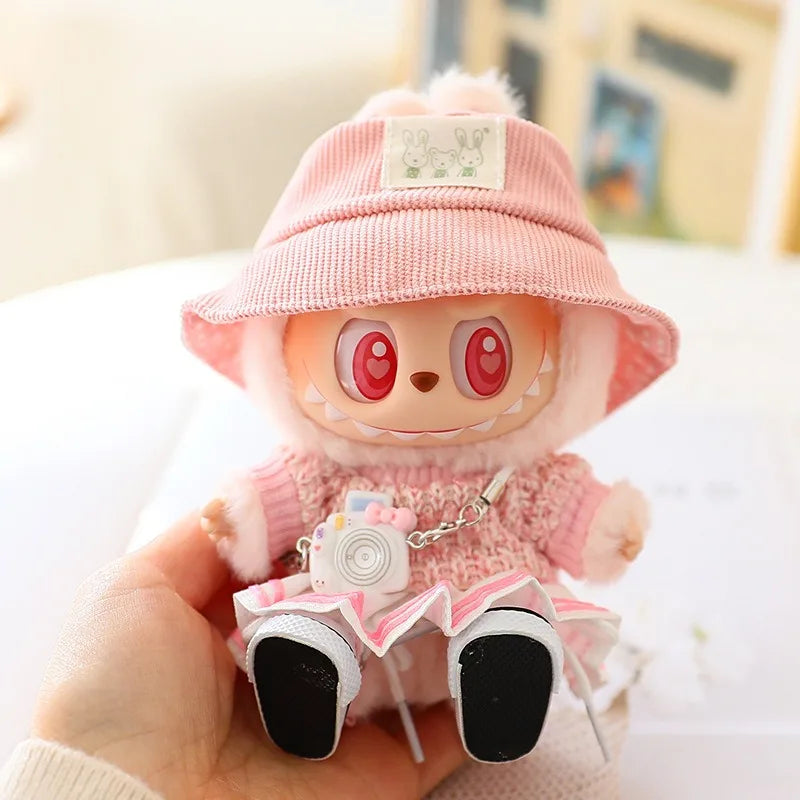 Cute Plush Doll'S Clothes Outfit Accessories for Korea Kpop Exo Labubu V1V2 Idol Dolls Sweater Short Skirt Macaron Clothing Gift