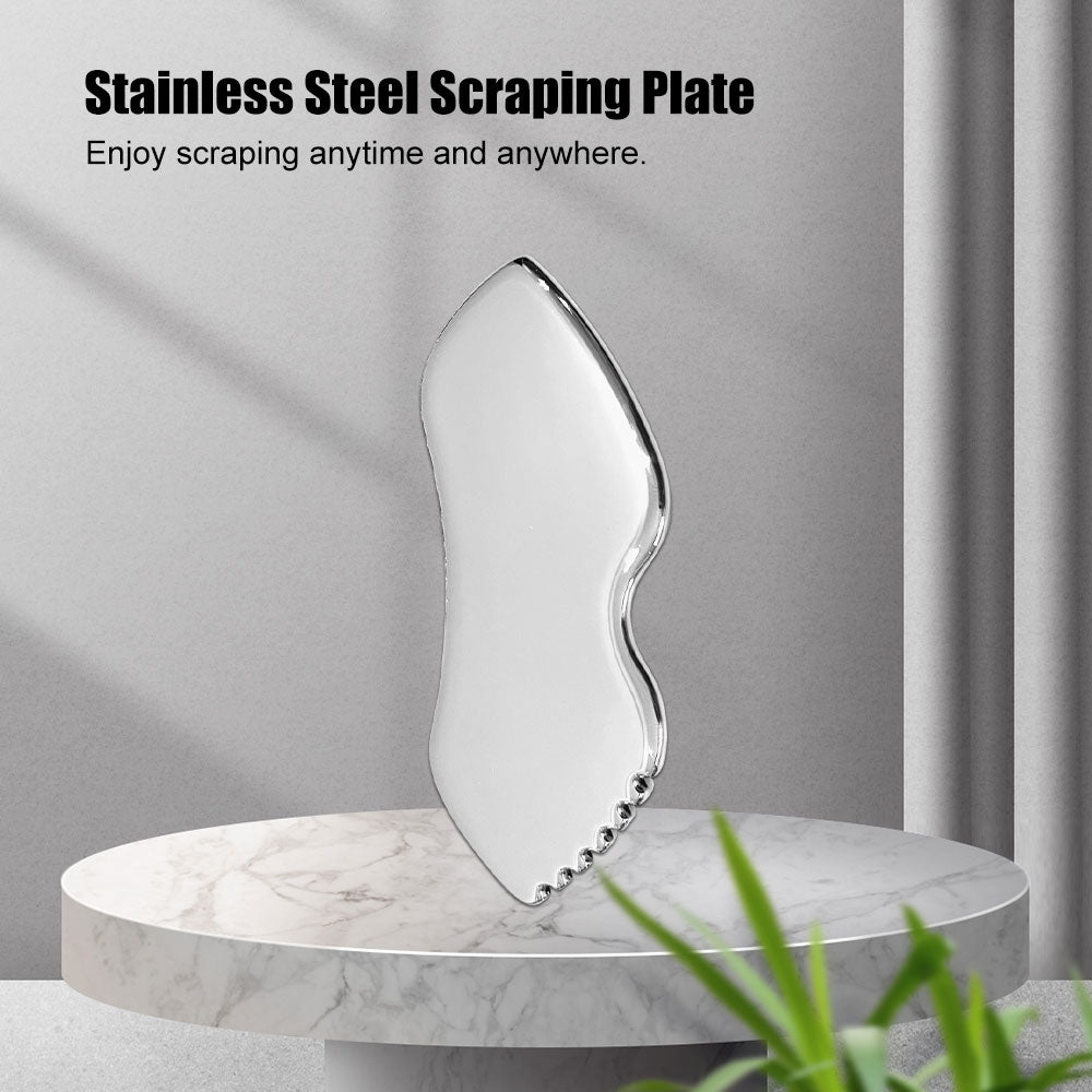 Gua Sha Board Guasha Massage for Face Stainless Steel Body Massager Facial Scraping Plate SPA  Guasha Scraper for Neck Back
